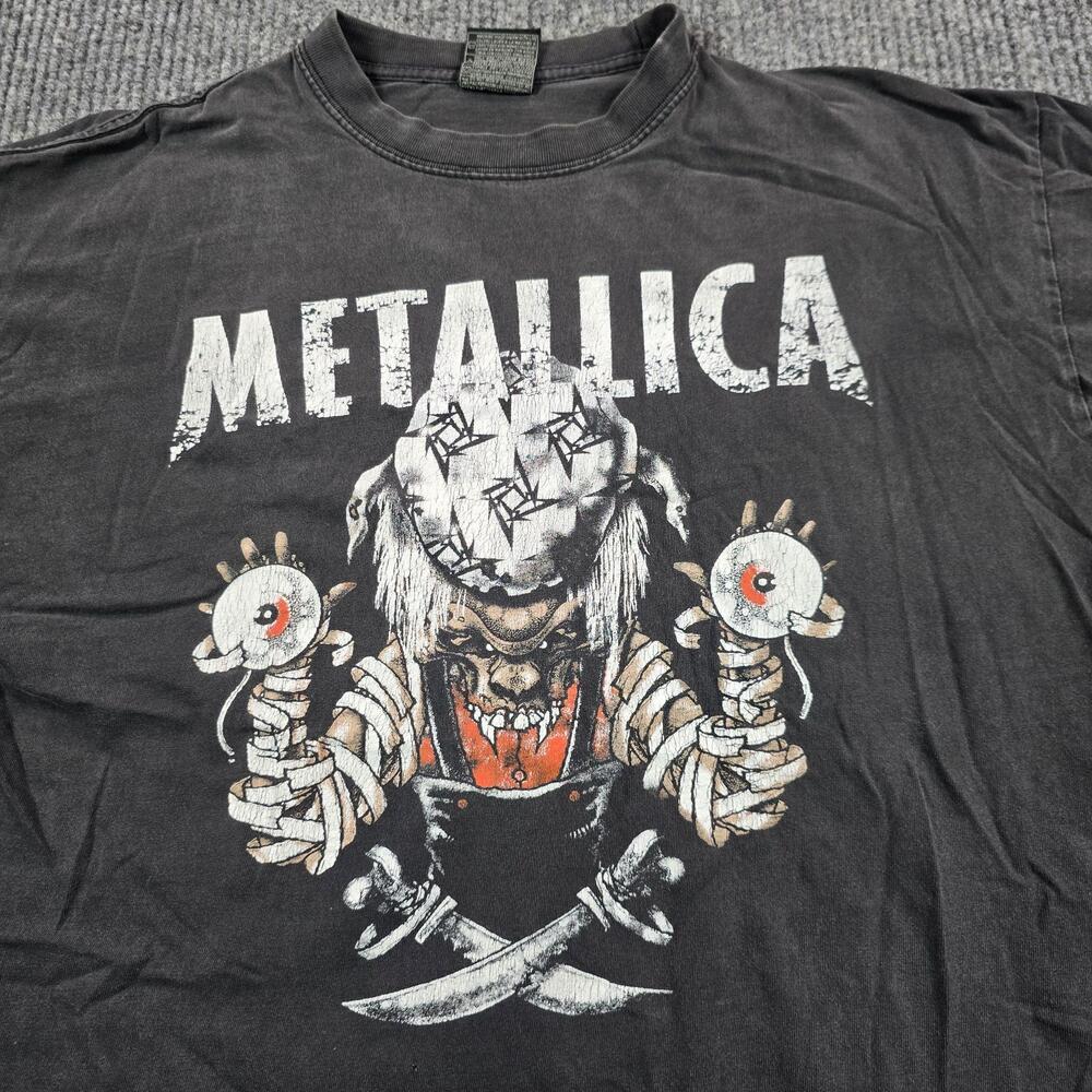 Metallica Pushead Eyeballs Shirt Mens XL Black Band T-Shirt Tee CH Gold Series